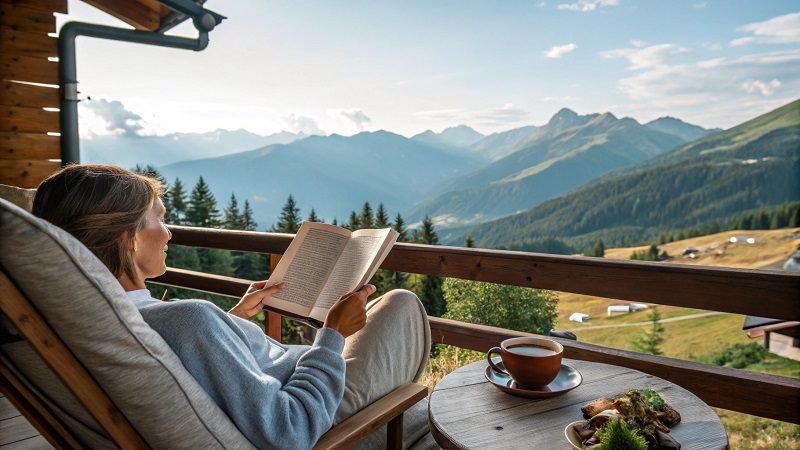 Reading during the summer holidays in Courchevel 